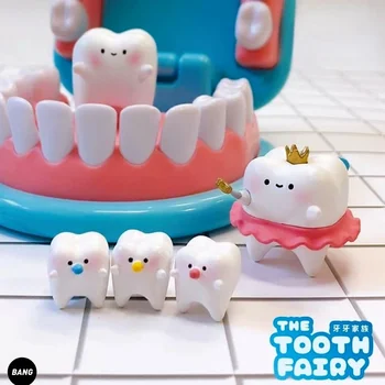 Dente Fairy Blind Box Figura Toy para Crianças, Miniatura Dentes Kawaii, Caixa Surpresa, Modelo de Ensino Dental, Decoração Criativa Infantil