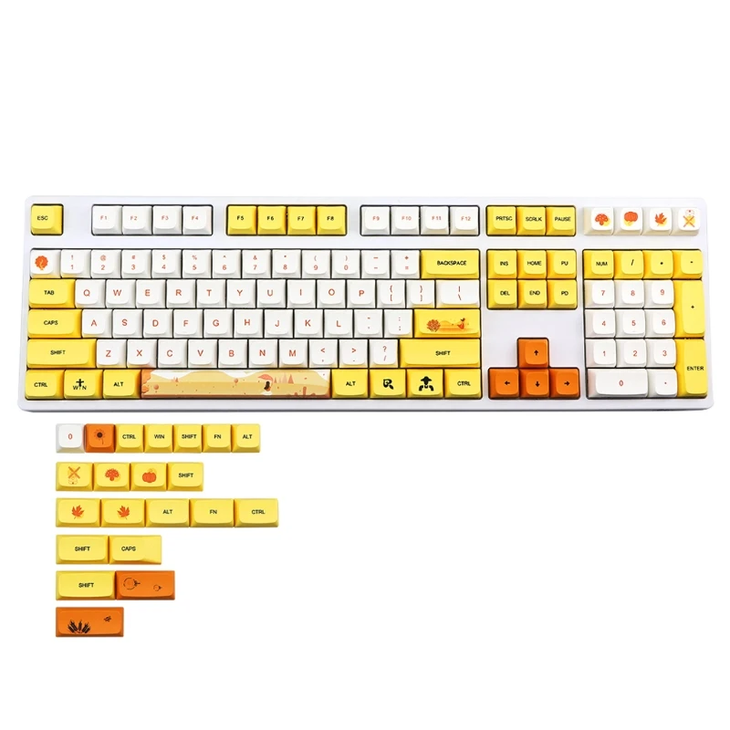 129 XDA Keycaps Набор сублимационной краски PBT для механической игровой клавиатуры