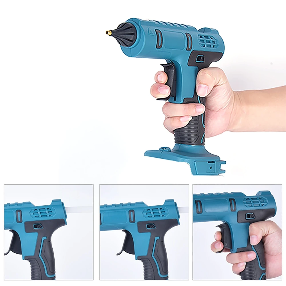 

80W Electric Glue Gun Cordless for Makita 18V Battery DIY Hot Melt Welding Air Gun Anti-scald Nozzle Adapted for 11mm Sticks