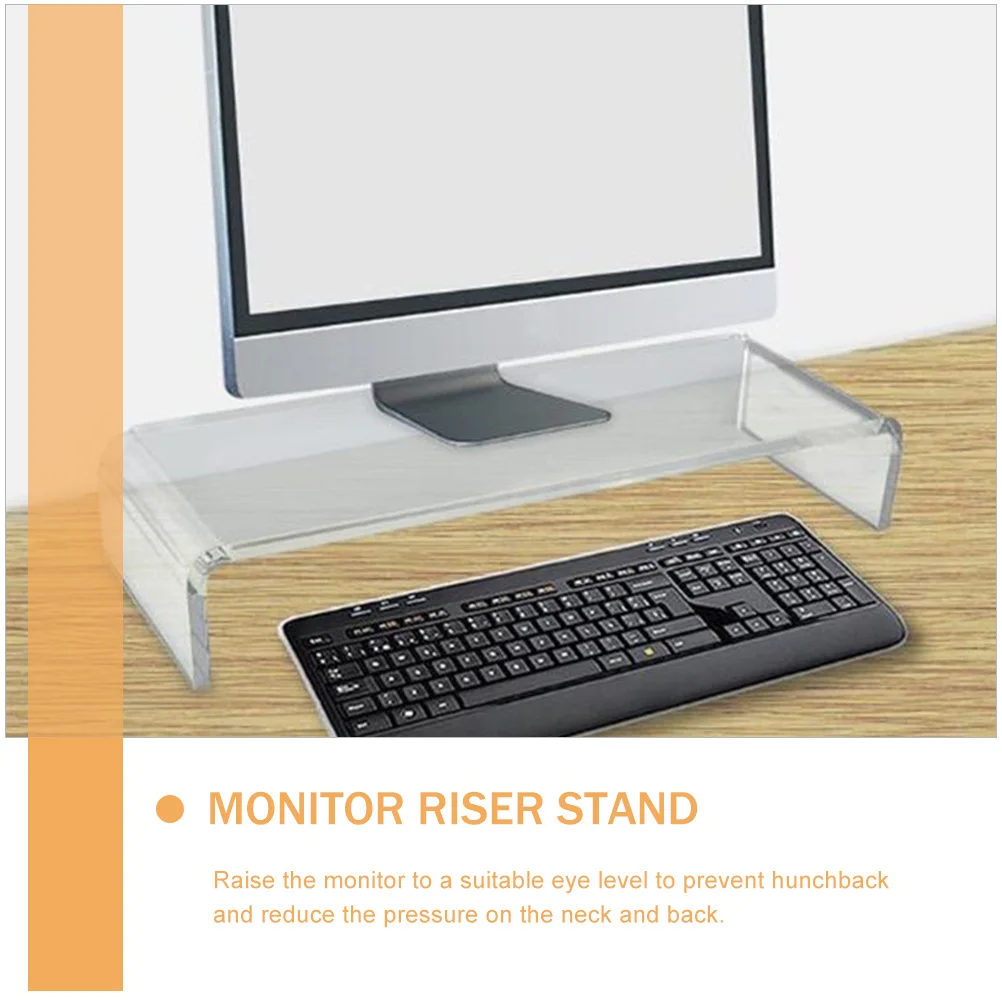 

Acrylic Monitor Riser for Laptop Desktop Computer Pc Gaming Accessories Anti-Scratch Wrist Pad Storage Base Office Home Use