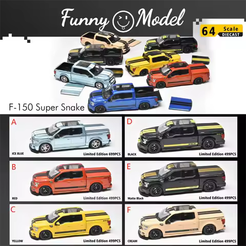 Funny Model 1:64 F150 Super Snake Diecast Model Car