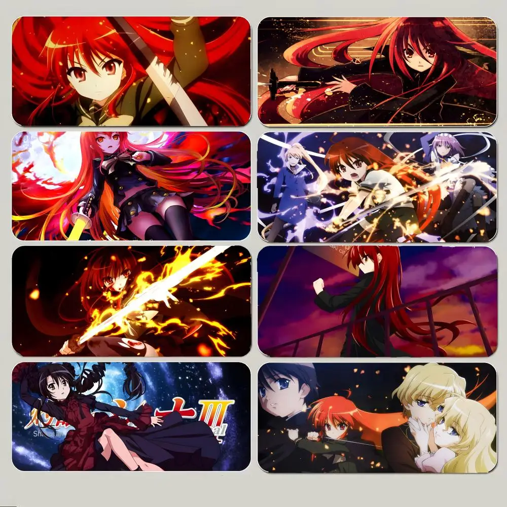 Cooles, kraftvolles Anime S-Shakugan no Shana Mauspad, großes Gaming-Mauspad mit dickem, genähtem Rand, rutschfeste Schreibtischunterlage