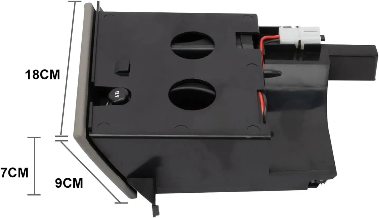 Auto-Getränkehalter RHD 7H285860171N 7H285860130T Mittelkonsolen-Getränkehalter Passend für VW T5 2003–2017 Transporter Aschenbecher – Detail 3