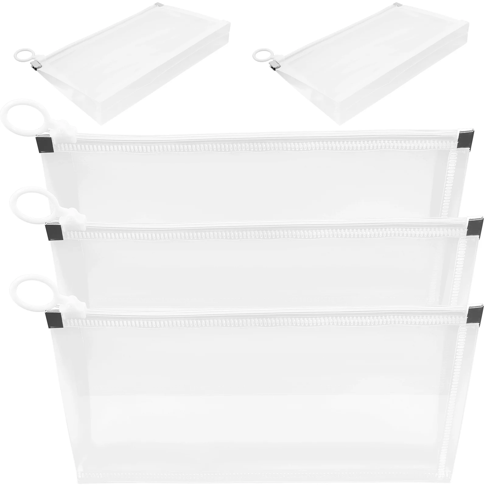 

5pcs Large Capacity File Bags B6 Plastic Document Holders Transparent Pouches School Office Supplies Invoices Organizers