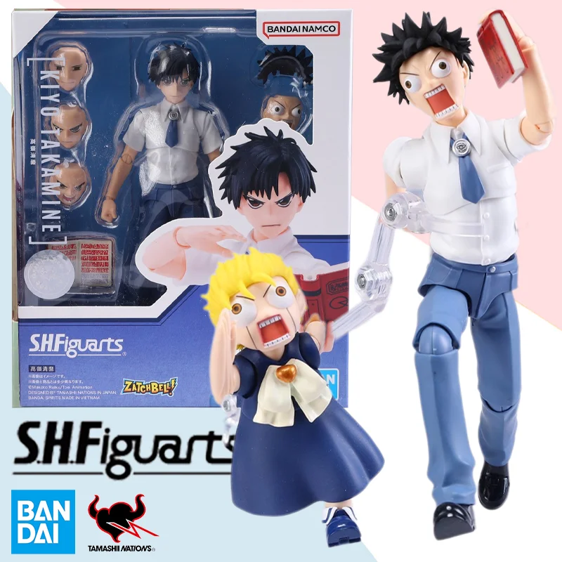 Original Bandai Anime Action Figure Gash Bell! SHFiguarts Takamine Kiyomaro Zatch Bell Finished Model Kit Toy Gifts for Kids