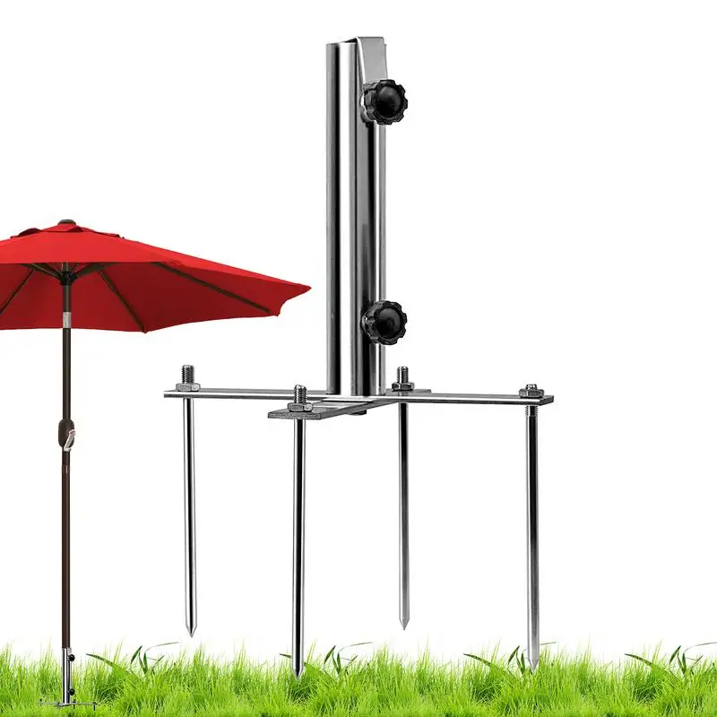 

Outdoor Umbrella Ground Stake Metal Heavy Duty Sand Anchor Removable Patio Umbrella Stand For Beach Lawn Garden