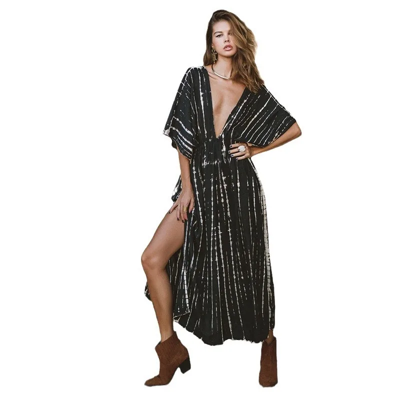 2024 zomer nieuwe strandrok dames vrije tijd vakantie print trui bikini badmode cover-up zonwering kleding