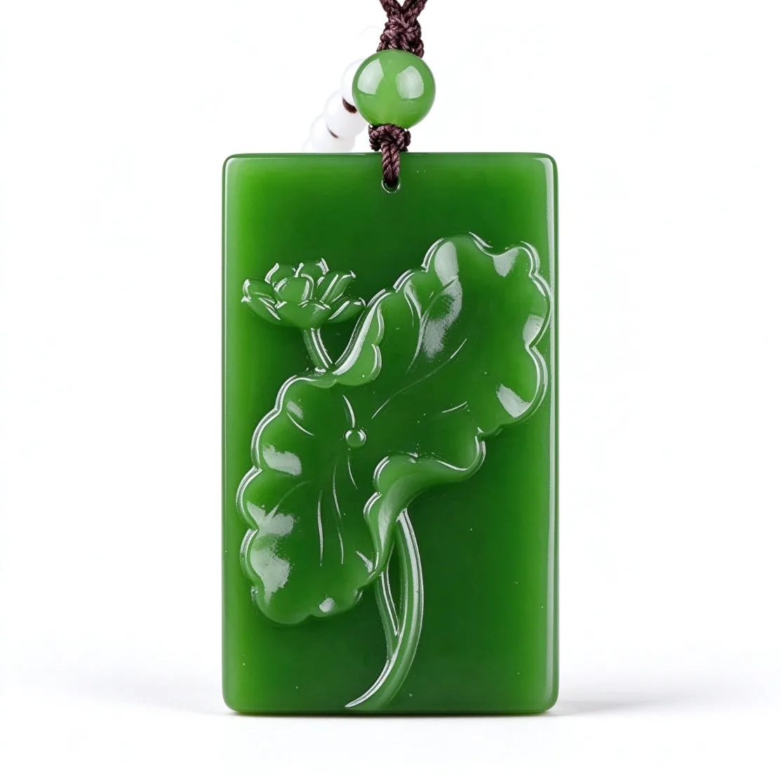 Collier pendentif lotus en jade vert naturel, fleur, amulette de yoga et de méditation, chaîne pour pull, bijoux pour femmes, usage quotidien, cadeaux spirituels