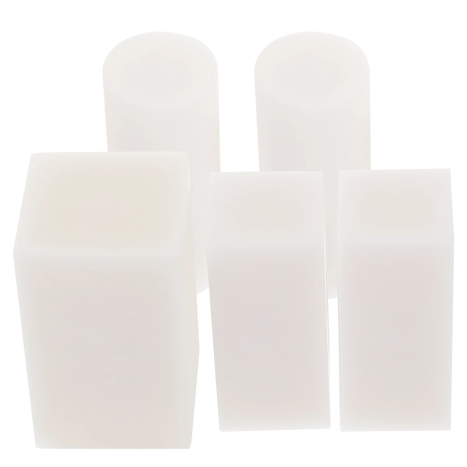 5 Pcs Block Carved Rubber Brick Multi-function Blocks Crafts White Pvc for Making Stamps