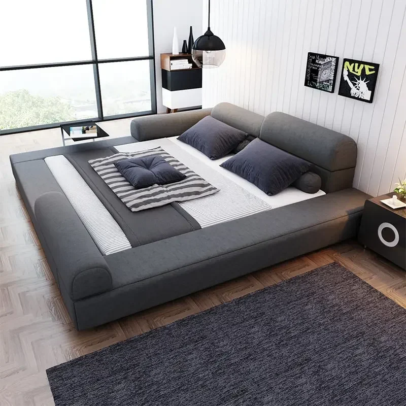 

Comfortable Double Bed 180x200cm Designer Furniture Nordic Solid Wood Bedroom Beds High End Elegant Letto Matrimoniale King Size