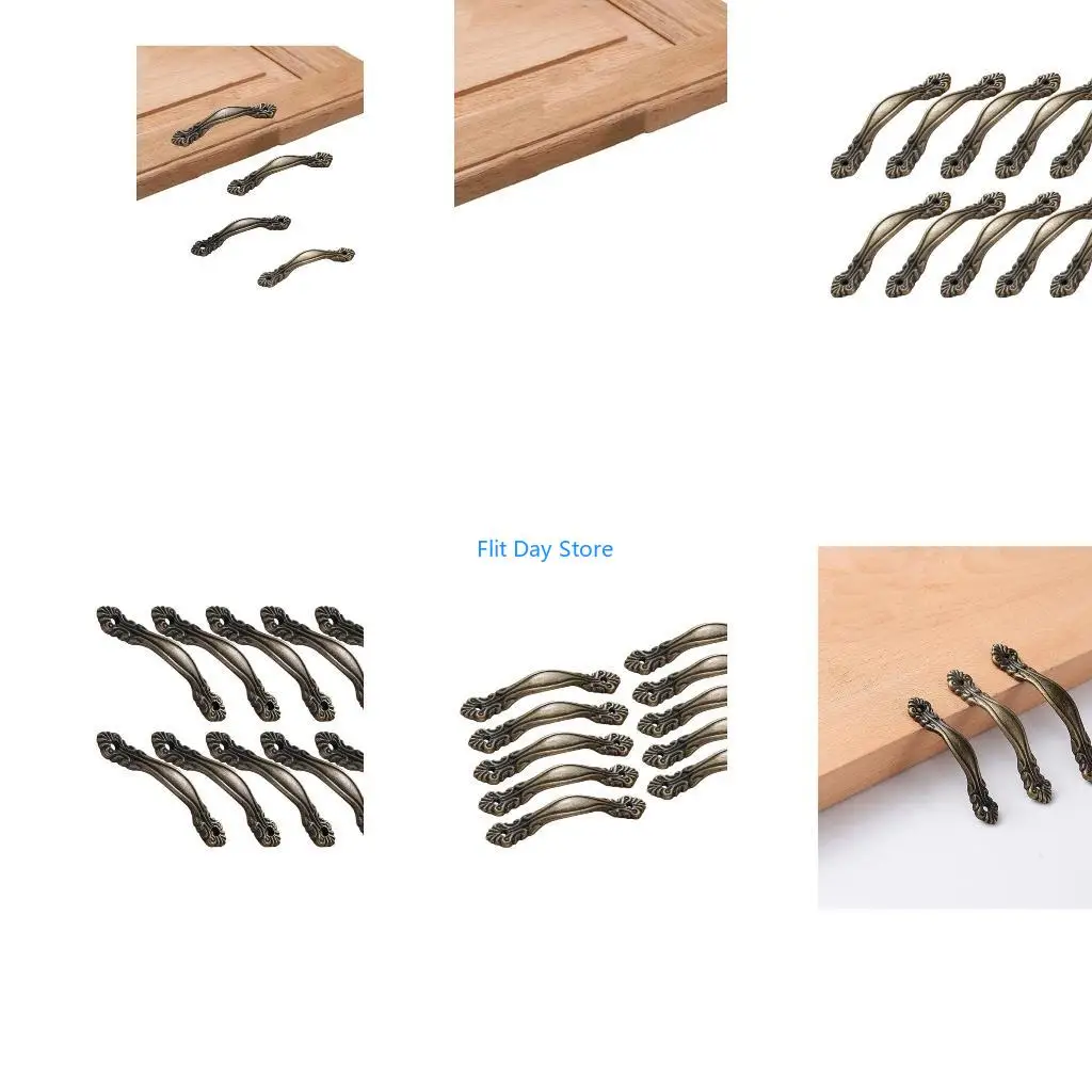 F92C Sophisticated Zinc Alloy Pull Handle 10pcs for Vintage Wine Box & Wooden Chest