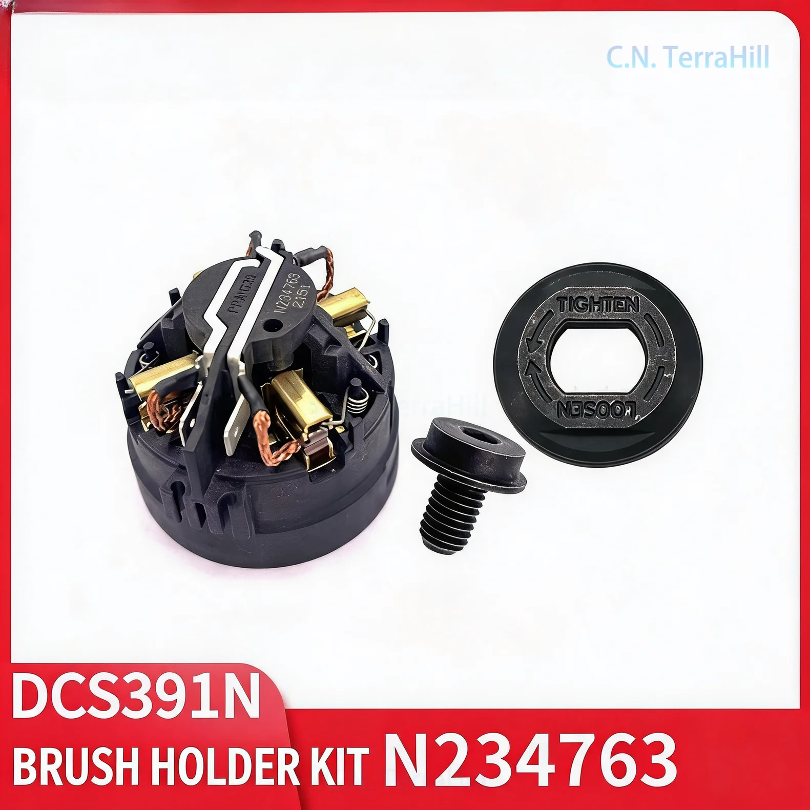 Brush Holder N234763 N621119 Washer 648697-00 Screw for DCS391N Circular Saw Electrician Repair Parts