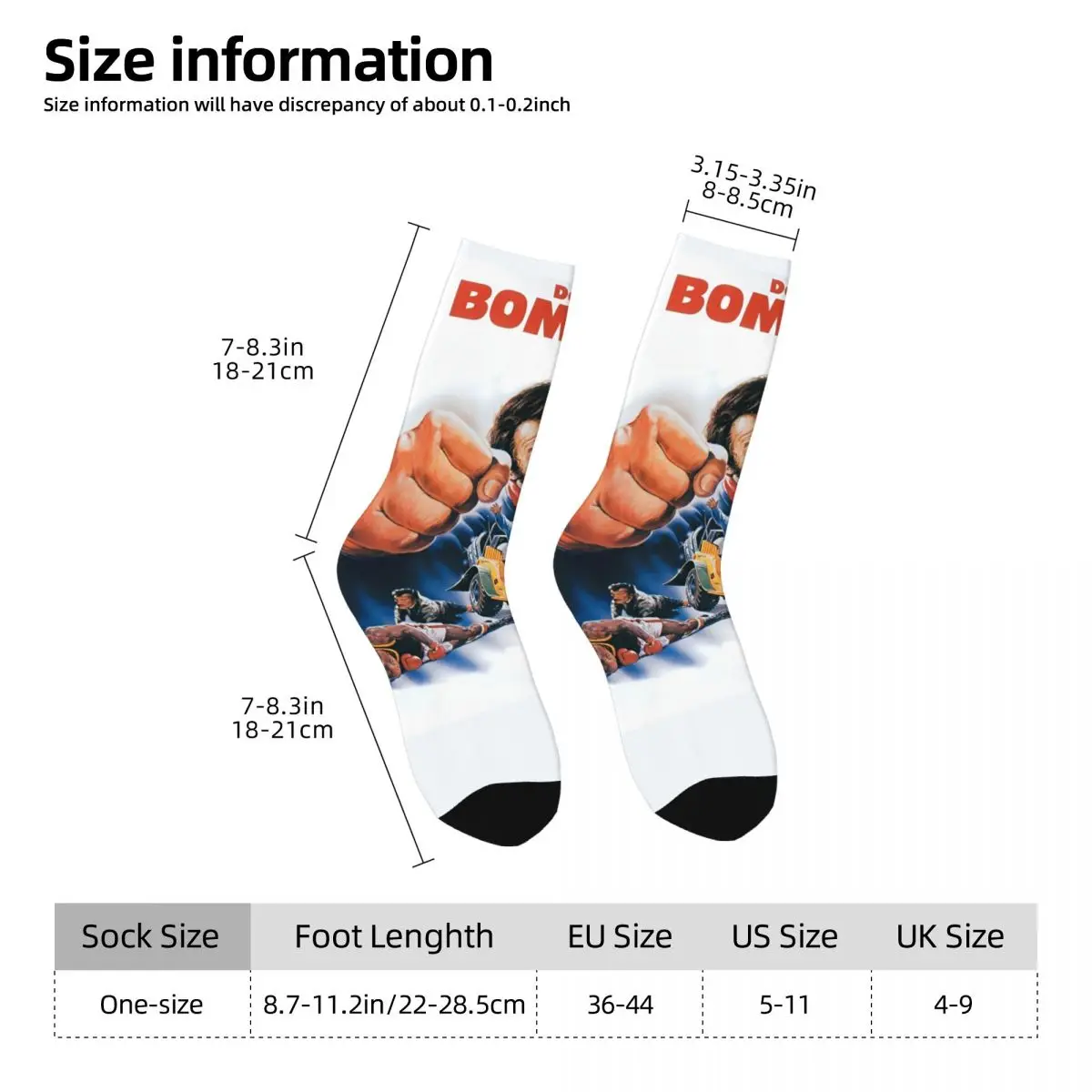 Bud Spencer Und Terence Hill Socks Leisure Stockings Winter Anti-Slip Adults Men Socks High Quality Pattern Cycling Socks