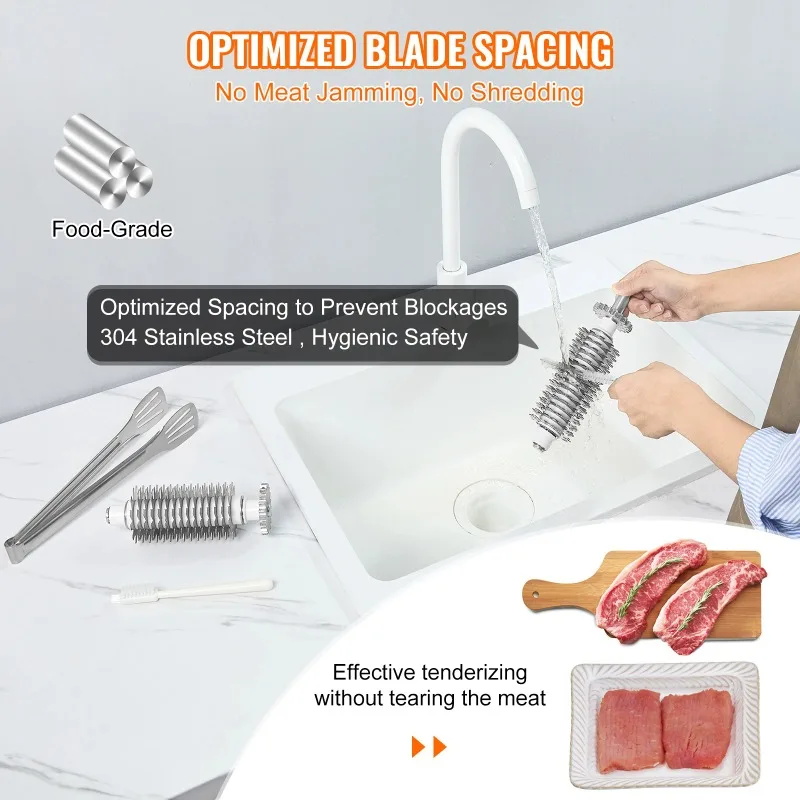 

【Premium】SucceBuy 17inch 54 Blades Commercial Meat Tenderizer 450W Electric Meat Tenderizer hine for Pork Chicken Fish