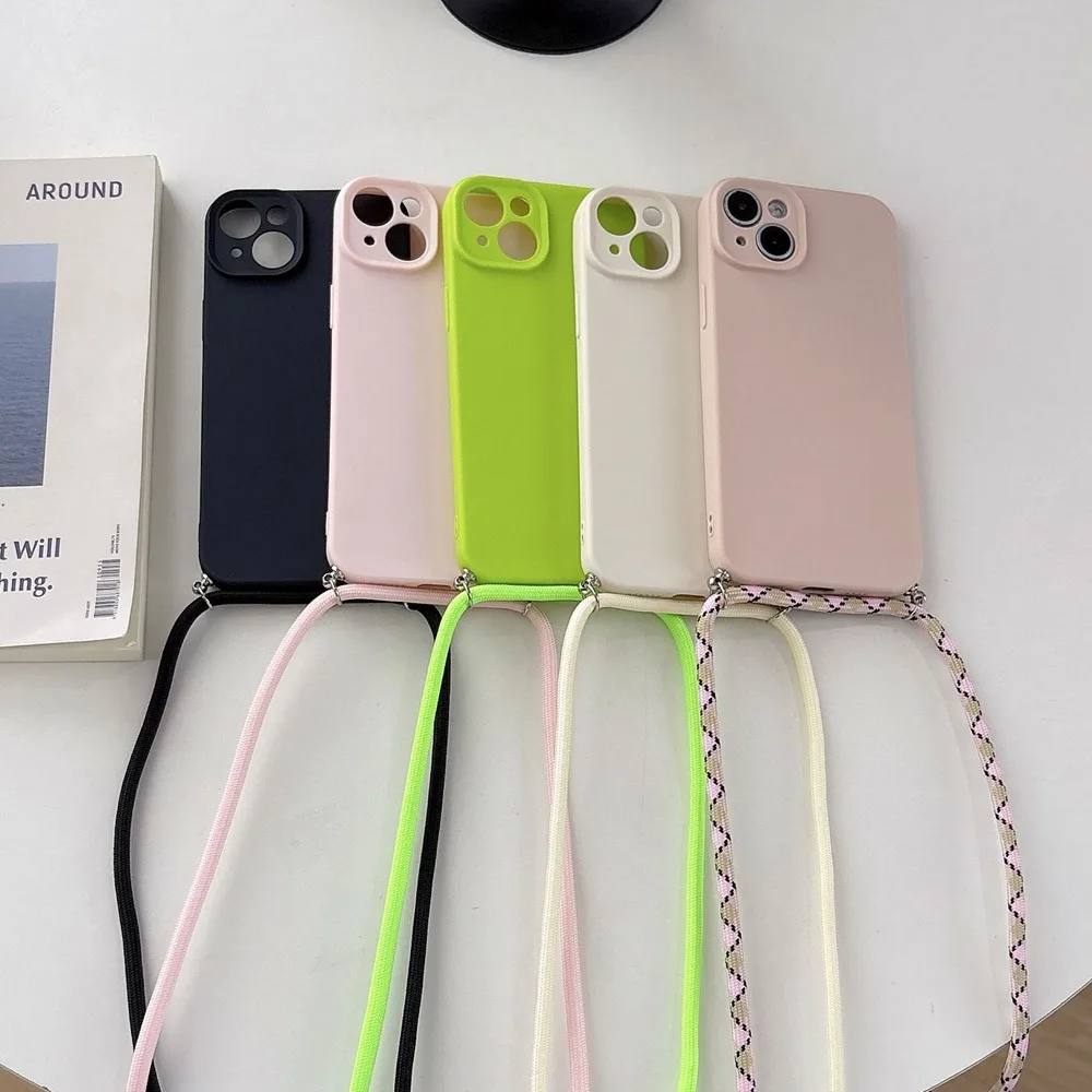 

Shockproof Phone Case For Xiaomi 15 14 13 Pro Mi15 Mi14 Mi13 Ultra Crossbody Necklace Adjustable Lanyard Strap Rope Soft Cover