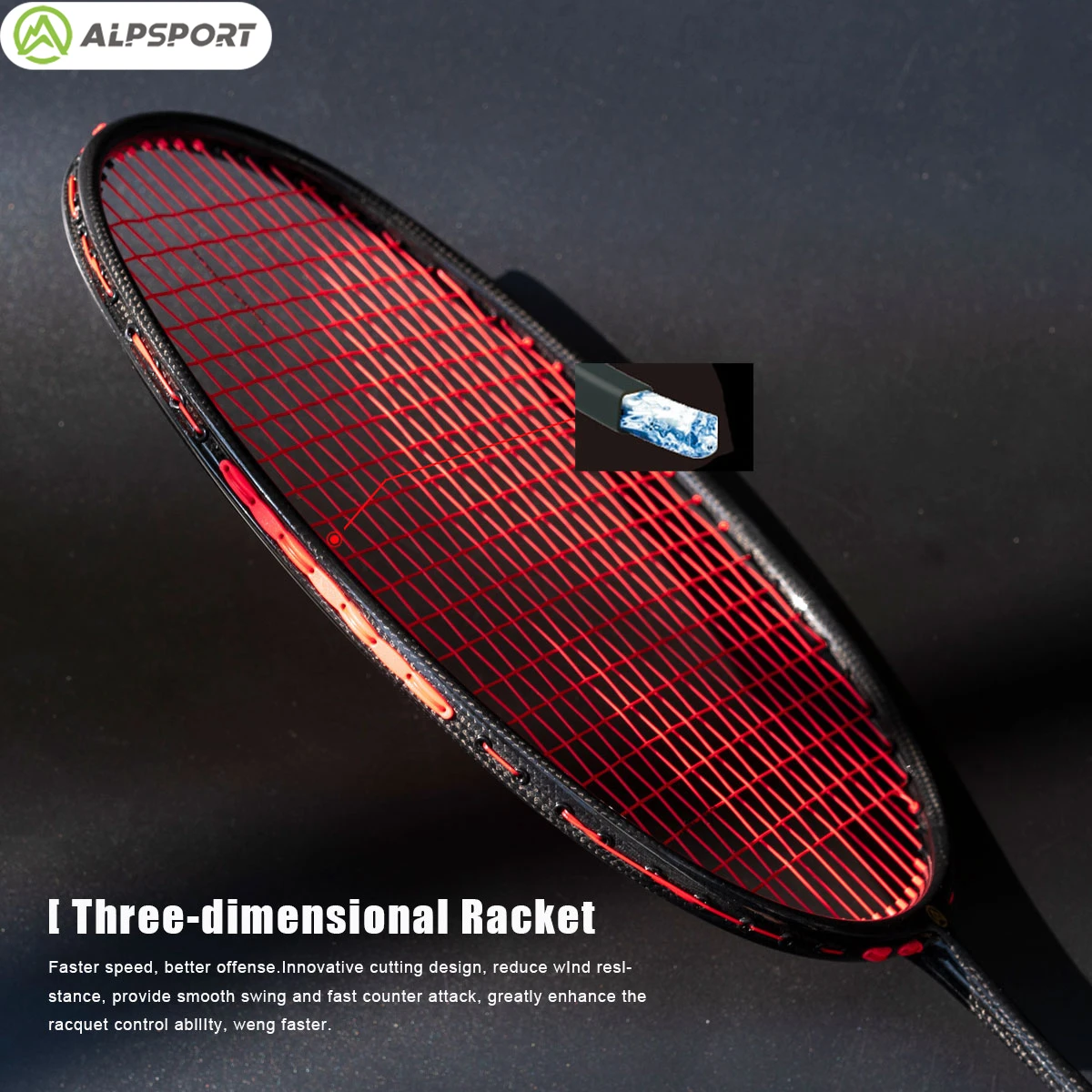 ALP BZTK 3U Attack Badminton Racket Tungsten weaving process G5 T800 Full Carbon Fiber Imported Ultra-lightweight With Pvc bag