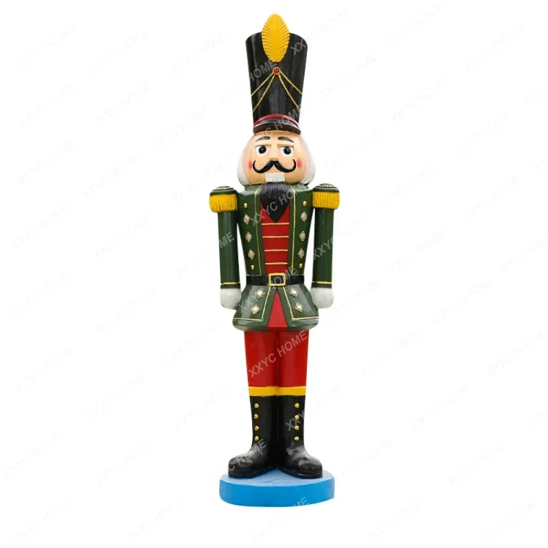 FRP Cartoon Character Sculpture Hotel Welcome Nutcracker Soldier Theme Shopping Mall Decoration Doll Big Decorations