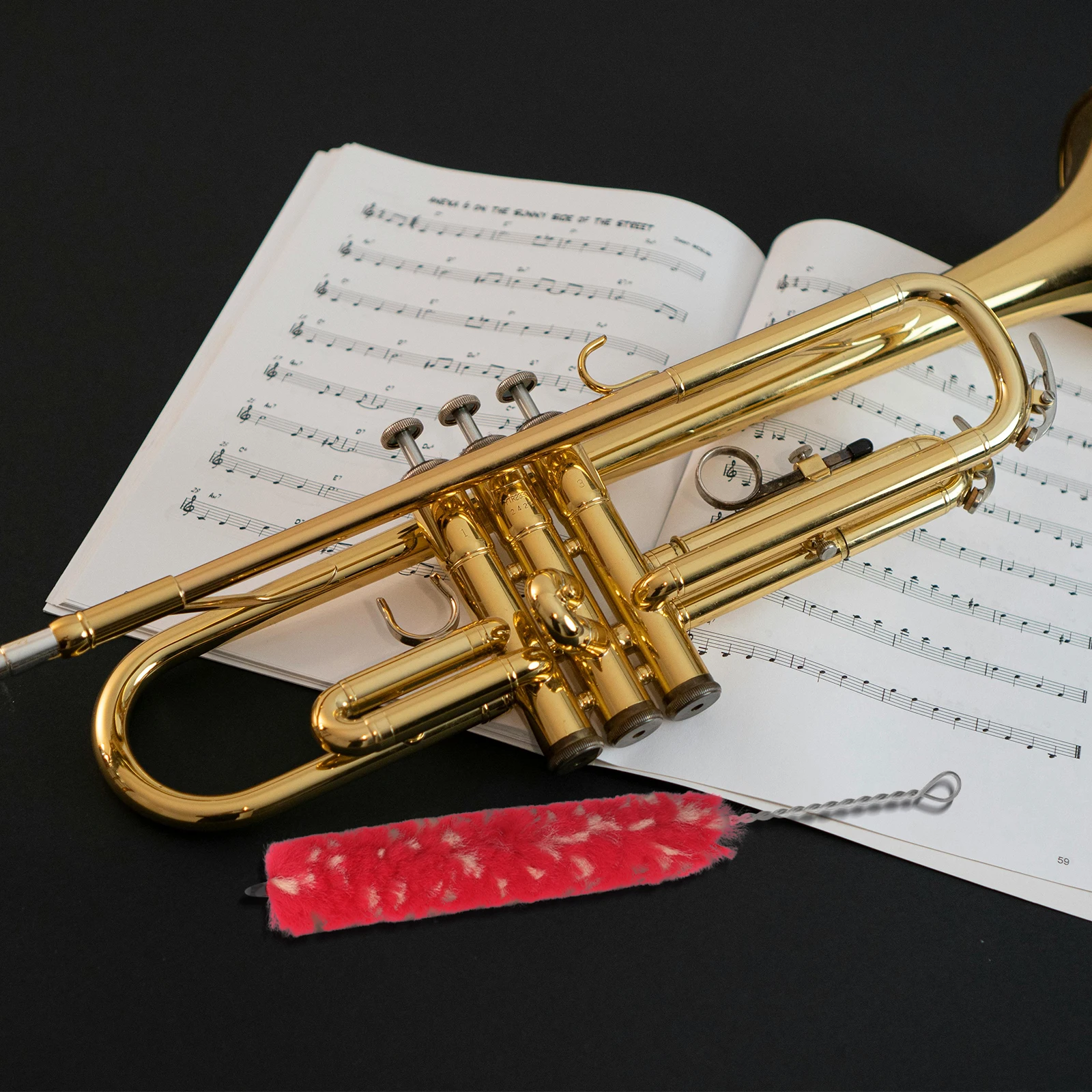 

Brush Clarinet Cleaning Swab Flute Cleaner Stick Tone Hole Bend Neck Sax Red Cloth Bass Saxophone