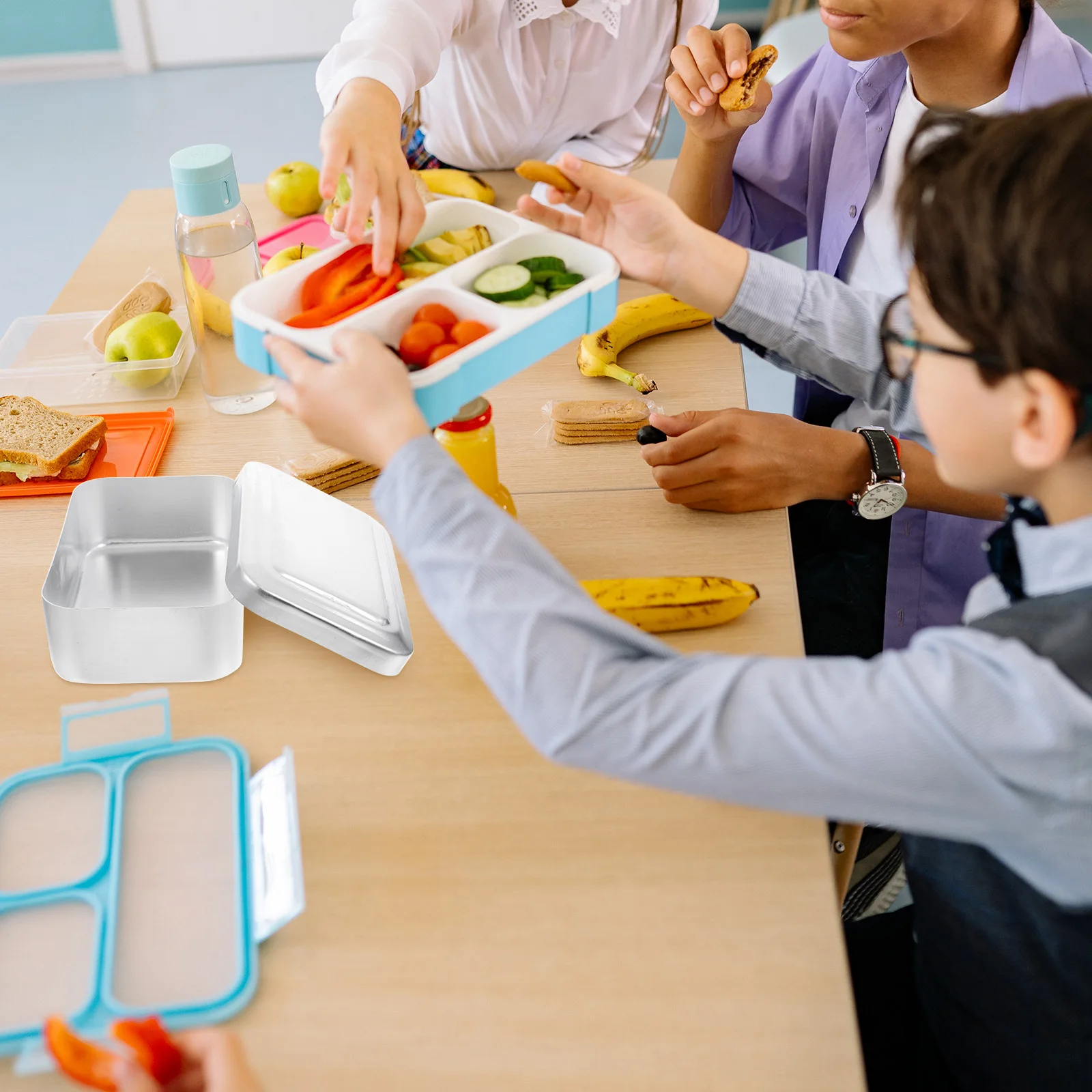 

Heavy Duty Aluminum Bento Box Portable Leak Proof Food Container for Outdoor Camping Picnic Travel Lunch Storage Women Rice