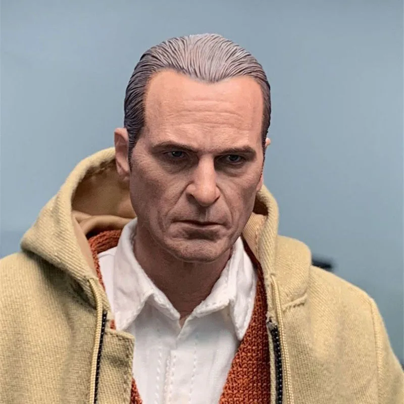 TOP-007 1/6 Joaquin Phoenix Head Sculpt PVC Male Clown Soldier Head Carving Model Fit 12