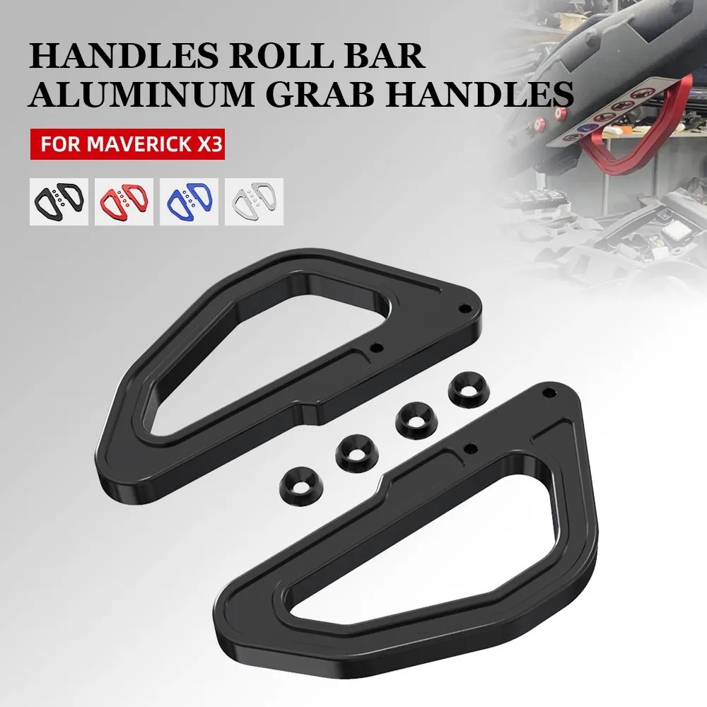 

For Can-Am Maverick X3 XDS XRS XMR XRC Turbo R RR 2017-2018-2019-2020-2021-2022-2023 Handles Roll Bar Aluminum Grab Hand Moto