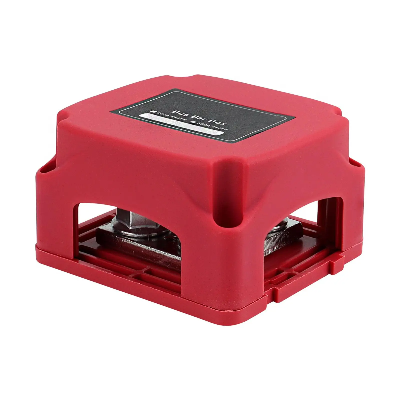 Power Bus Bar Electronics 48V 400A M8 Terminal Block with Cover Terminals Block for Automotive Marine RV Truck Replacement