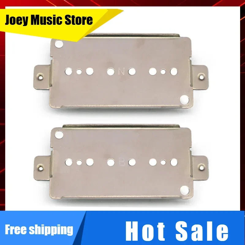 

20Pcs 6 String Pickup Baseplate Middle Hole Copper-Nickel Alloys Baseplate 50/52MM 6 String Guitar Pickup Baseplate