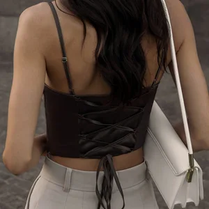 Jersey yarış kadın askısı spagetti bandajı backless, tank üstleri dantel, camiş, seksi, streetwear, zarif parti yaz 2022 giysi, bandaj için en çok satılan 8 ürün-no. 7