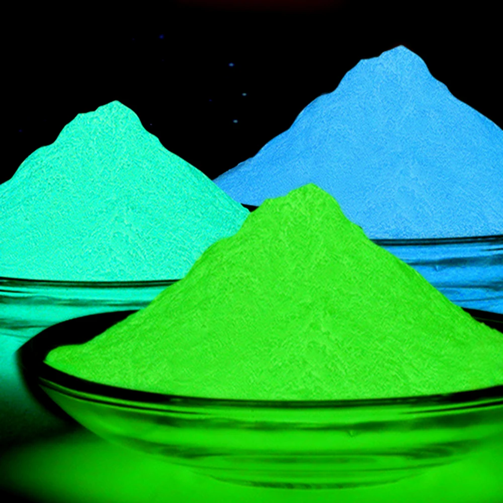 50g Christmas Luminous Phosphor Nail Powder Green/Blue/Red Glow In Dark Pigment 12-Cols Face/Body/Eyeshadow Party Cosmtic Powder