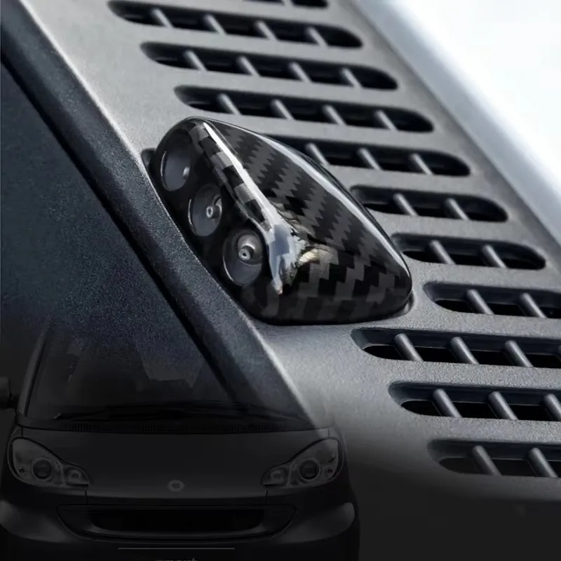 Wiper Nozzle Cover Sticker Car Exterior Accessories Protection Shell For Mercedes Smart Fortwo 451 Decorative Carbon PC Stickers