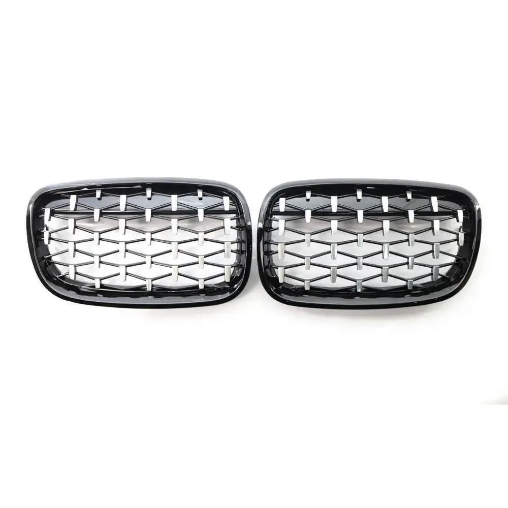 For BMW X5 E70 X6 E71 2007-2013 Car Grille Front Kidney Grill Diamond Style Chrome Black 51137157687 51137157688 51137185223