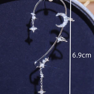 1 Silver Bathed Metal Butterfly Sheet Clip Earrings For Women Ear Clips Without Piercing Sparkling Zircon 8 MAIN SALES BUTTERS EARBLE - №7