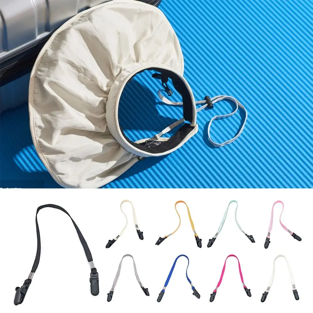 New Cap Wind-proof Rope Hat Clips Cap Retainer Fishing Apparel Keeper with Cord for Golfing Fishing Boating Sailing Sports Cord