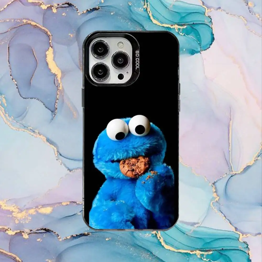 Funny C-Cookie-M-Monster  Phone Case For iPhone17,16,15,14,13,12,11 Plus,Pro Max Black Candy Matte Shockproof Cover