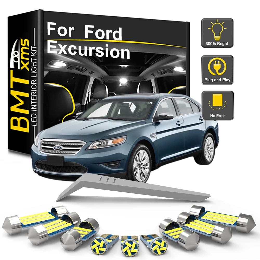 10/14PCS LED Interior Light Bulb Kit For Ford Excursion 2000 2001 2002 2003 2004 2005 LED Car Dome Lamp Canbus,Map Dome Reading