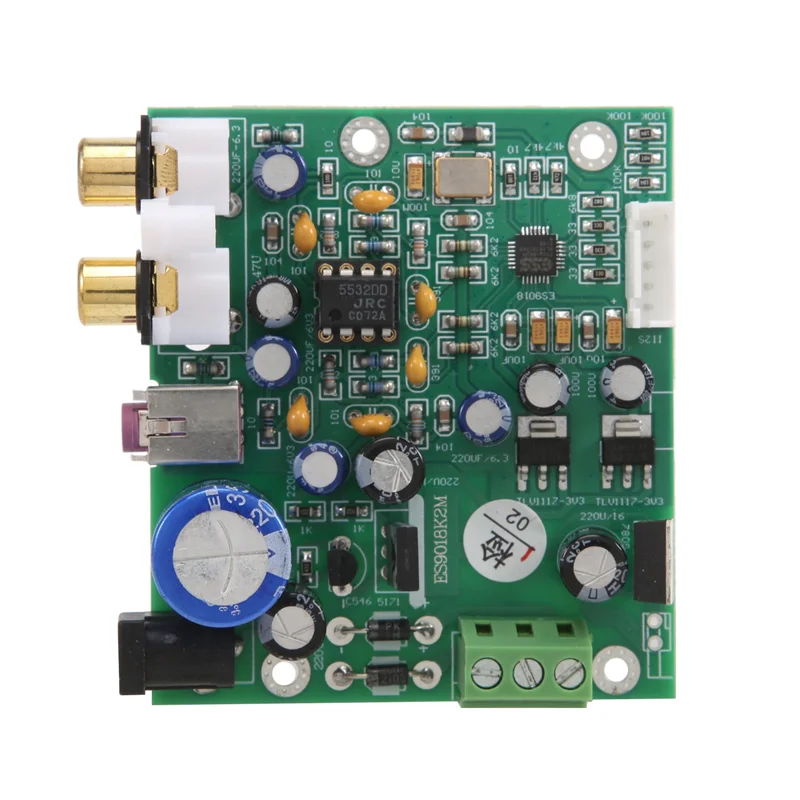 

A69Z ES9018K2M ES9018 I2S Input DAC Decoder Board Mill Plate HIFI DAC Supports IIS-32Bit 384K/DSD64 128 256 F5-007