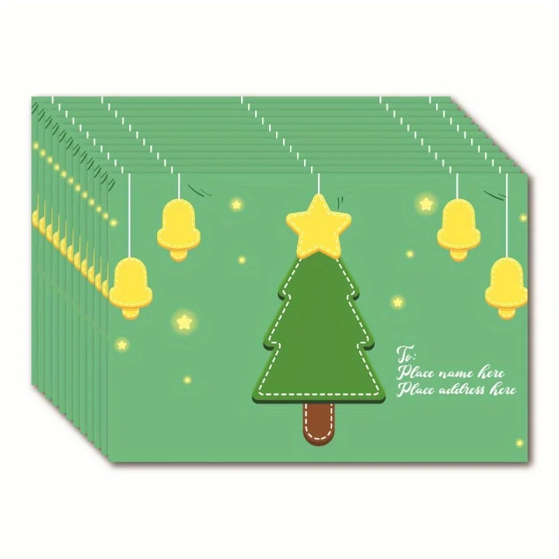 

1/3/5 Sheets Envelope Christmas Party Invitation Card Envelope Paper Card Envelope Kraft Paper