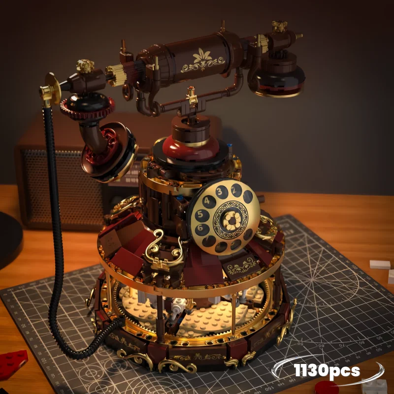 

Carousel Retro Telephone Moc Model Building Blocks Home Decoration DIY Bricks Toy Adult Gift 1130Pcs
