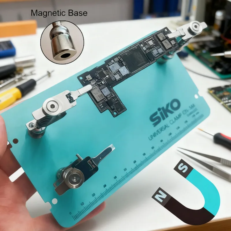 

PCB Workstation With Magnetic Base Tool Our Universal Fixture Provides A Stable Platform For Welding And Desoldering Components.