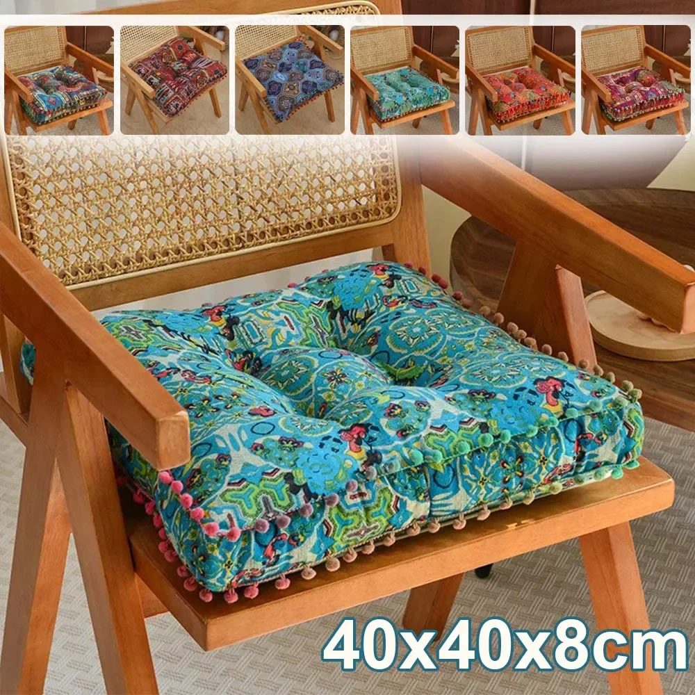 Moroccan Ethnic Style Square Pad 40x40x8cm Soft Cushion Multi-functional Chair Pads Meditation Tatami Mat 방석 Cojines Para Sillas