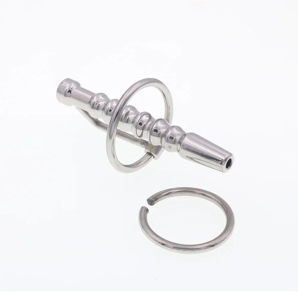 Penis Plug With Glans Ring Sex Toys Male Chastity Device Sex Products Urethral Plug Stainless Steel Urethral Catheters Dilators