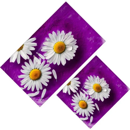 Cici Design Purple Background Papatyayalı Closet Takımı-60x100-50x60