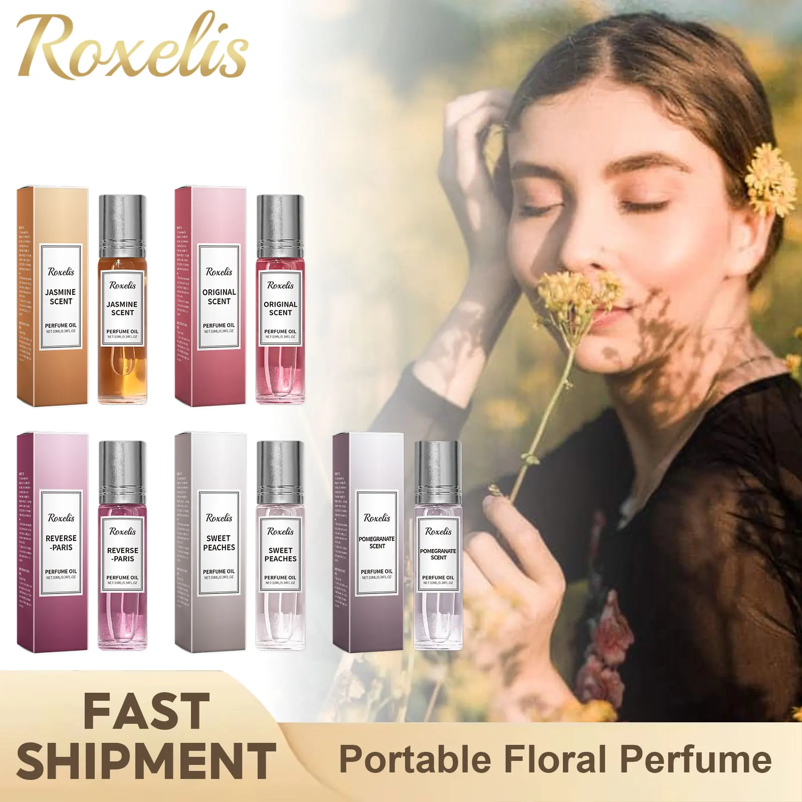 Bola de Perfume portátil para mujer, fragancia fresca que mejora el encanto, jazmín, fresa, vainilla, granada, Perfume de larga duración