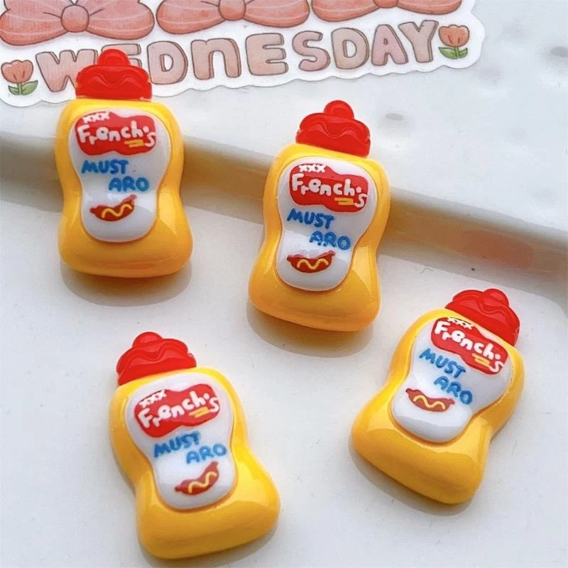 

8Pieces Glossy Sauce Bottle Magnets for Fridge Mini Refrigerator Stickers