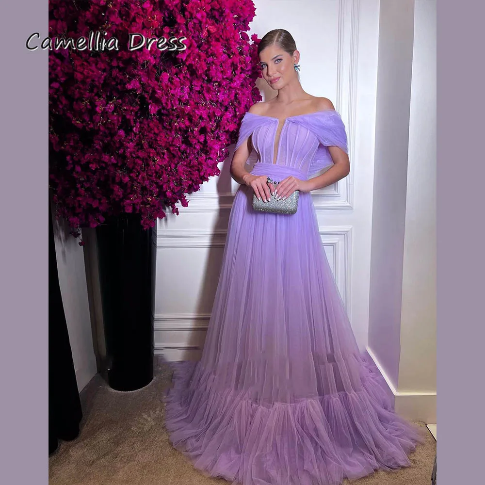 

Beauteous Strapless Mermaid Evening Dresses Off The Shoulder Illusion A-line Prom Dresses Ruched Open Back Noble Party Dresses