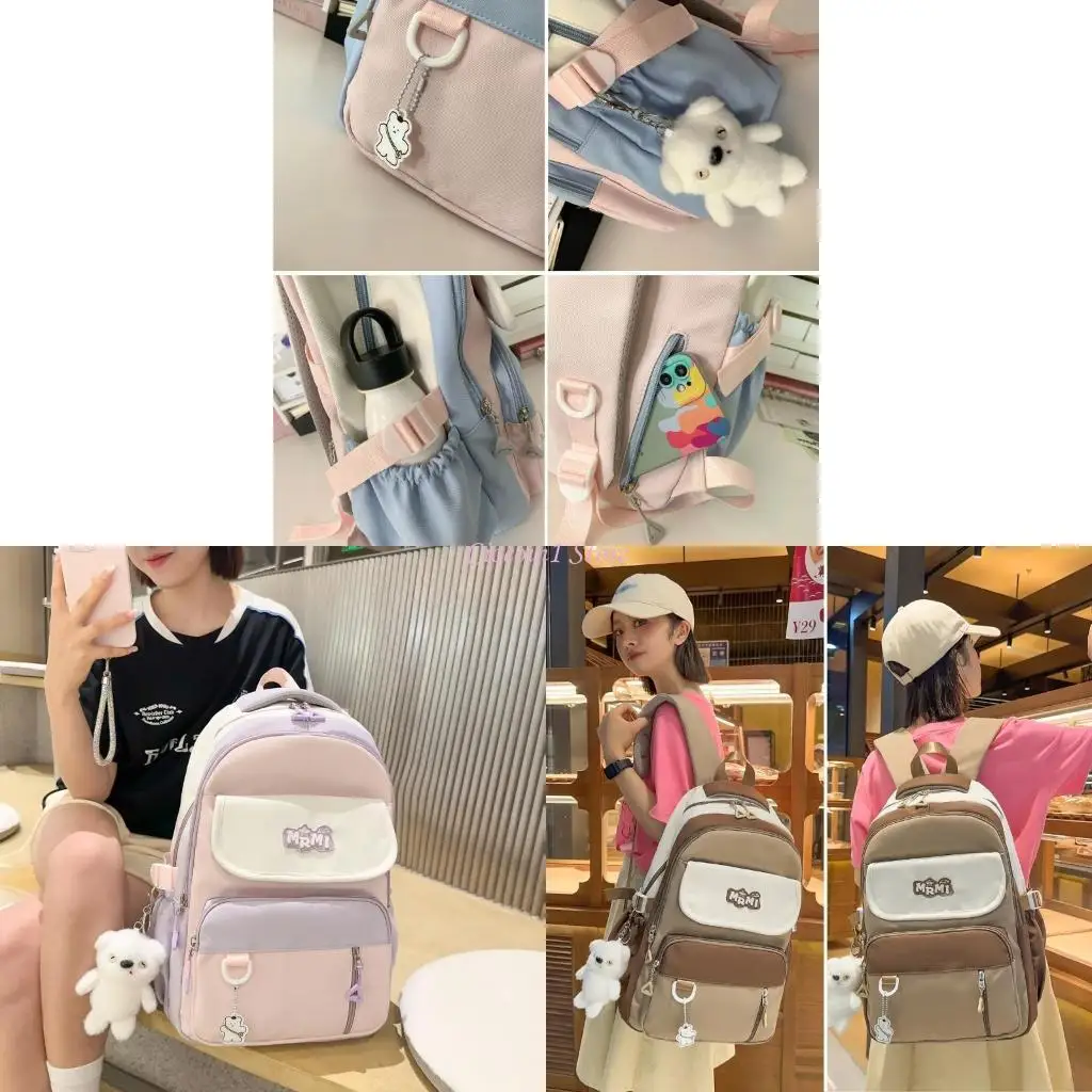 

Y1UB Versatile School Bag Large Capacity Backpack with Adjustable Strap Laptop Bags Rucksack for Students and Daily Use