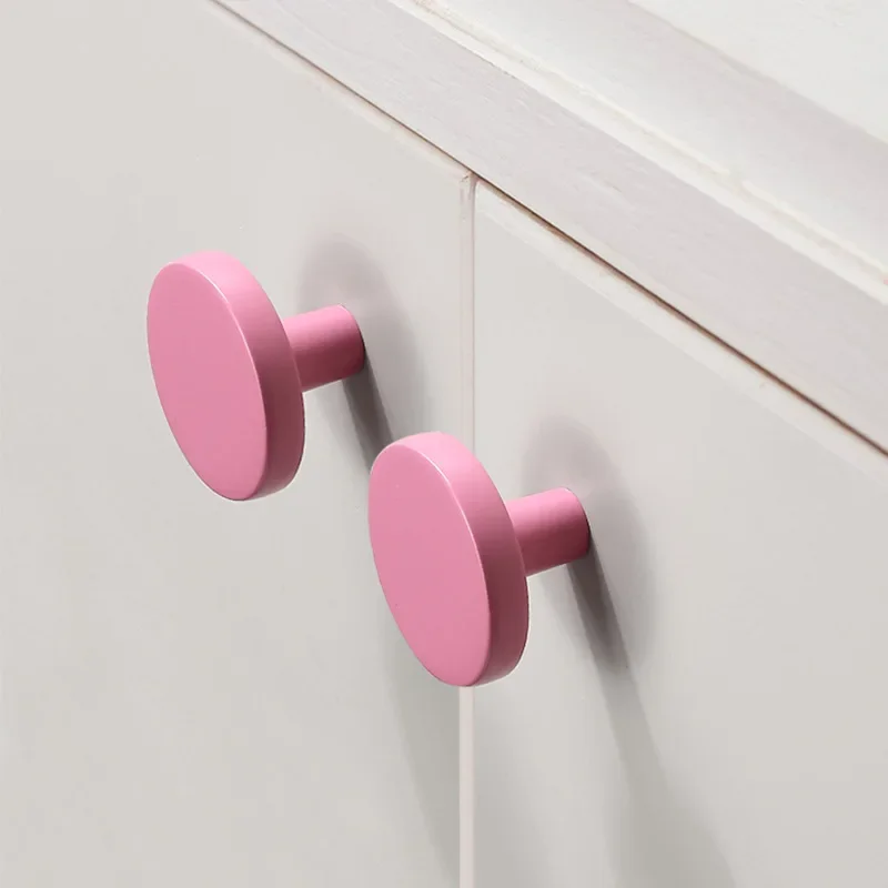 Colourful Children's Furniture Knobs Modern Simple Style Round Knobs and Handles for Drawers Children's Room Decoration