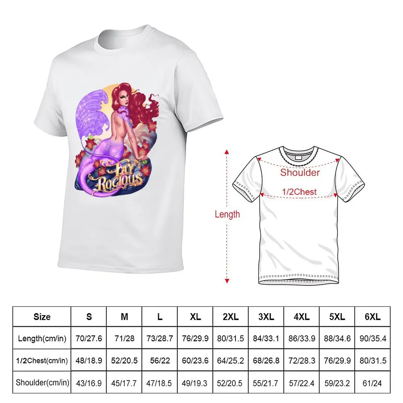 Mermaid Fay! T-Shirt basketball graphic tees hippie clothes plus size clothes sports fans Men's cotton t-shirt