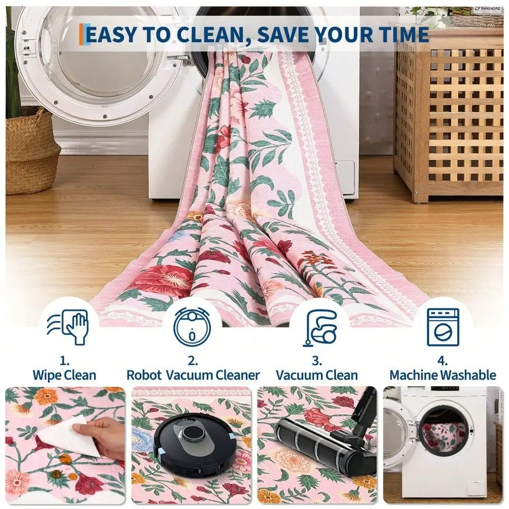 

Living Room Home Decor Area Rug Soft Printed Washable Hallway Runner Rug Easy To Clean Thin Low Pile Mat Throw Rug Non Slip Non