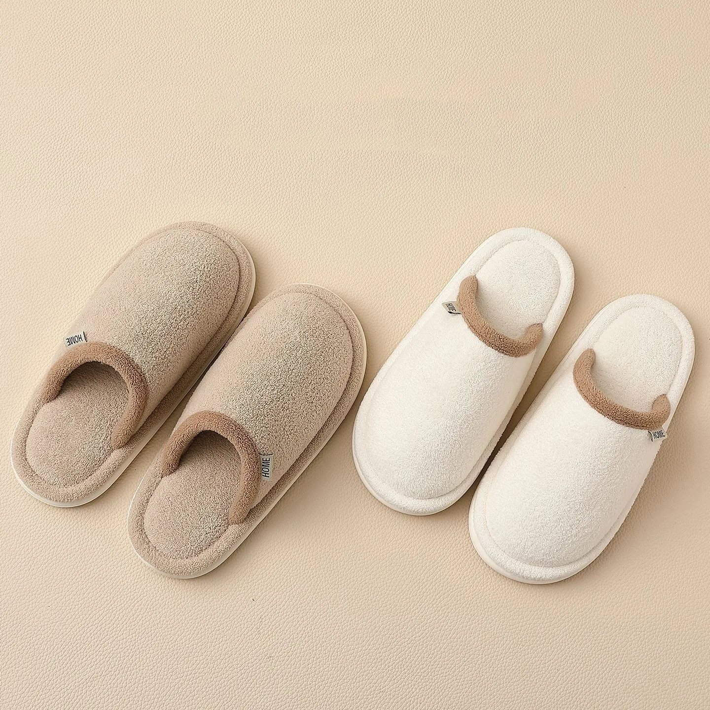 

New Winter Men Warm Slippers Women Plush Slides House Cotton Shoes Couples Indoor Furry Flats Soft Thick Sole Fluffy Slipper
